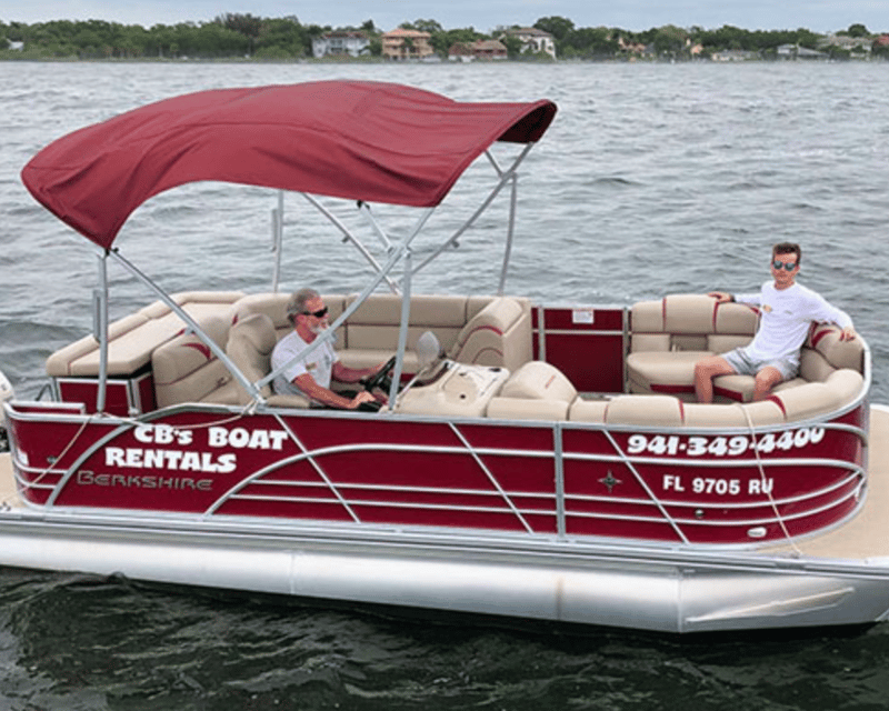 20' Pontoon Boat Rental in Siesta Key