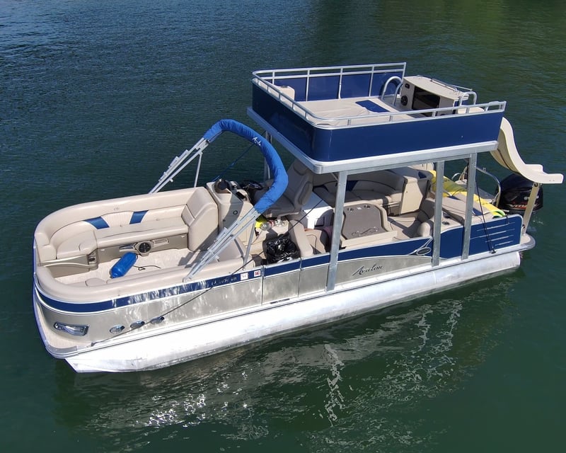 Lake Travis Pontoon Rental with Slide & Captain
