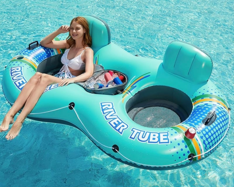 Float on a 2-Person Tube for Movie Night in Austin
