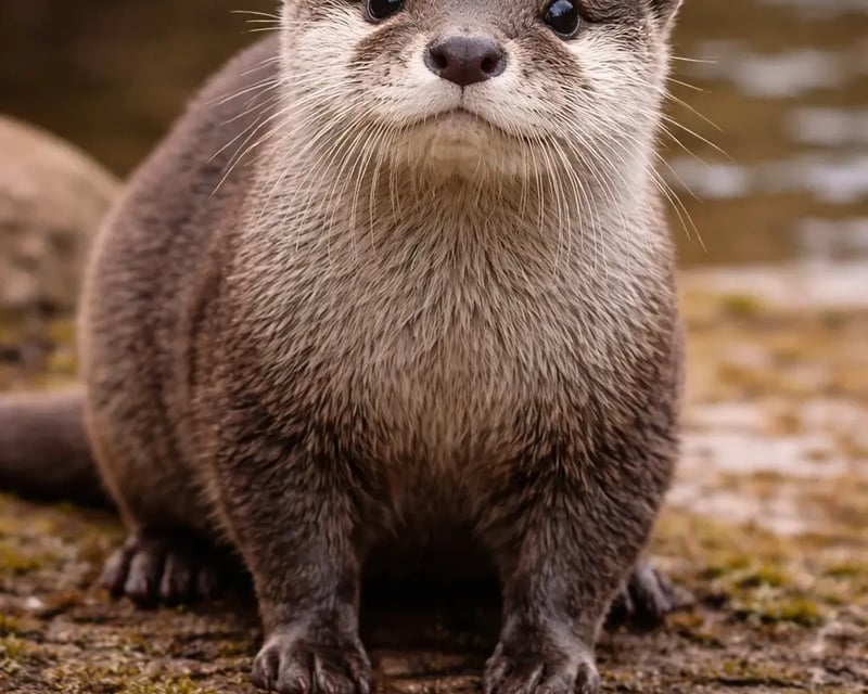 Close-Up Otter Encounter at a Sanctuary in Alva