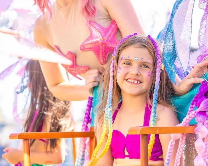 Mobile Mermaid Braid & Makeover Party in Newport Beach