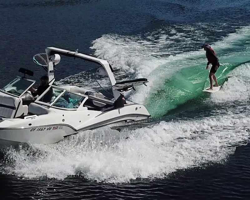 Wake Surf Lessons & 23' Boat Charter in Tahoe City