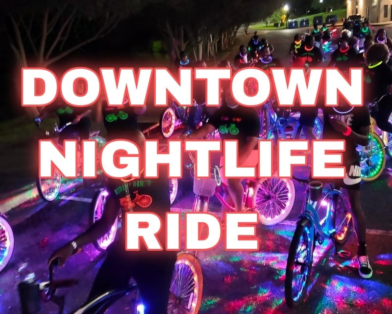 Glow-in-the-Dark Nightlife Bike Tour in Downtown Baton Rouge