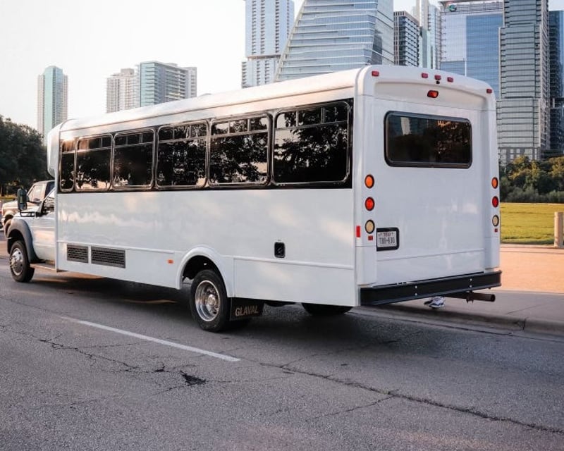 Chauffeured Party Bus Rental with Dance Poles in Austin