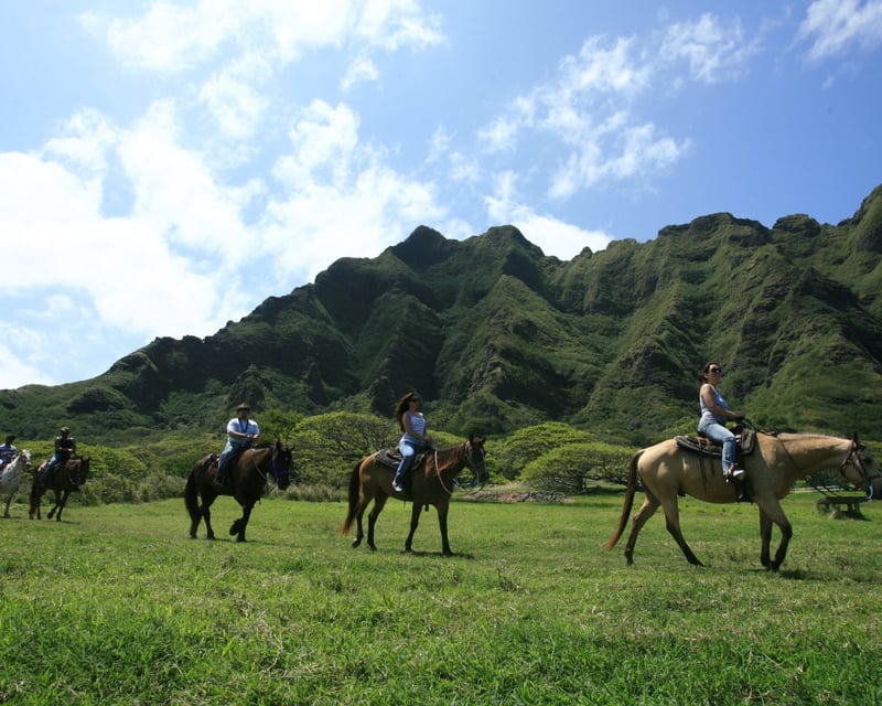 Guided Jurassic Valley Horseback Ride at Kualoa Ranch