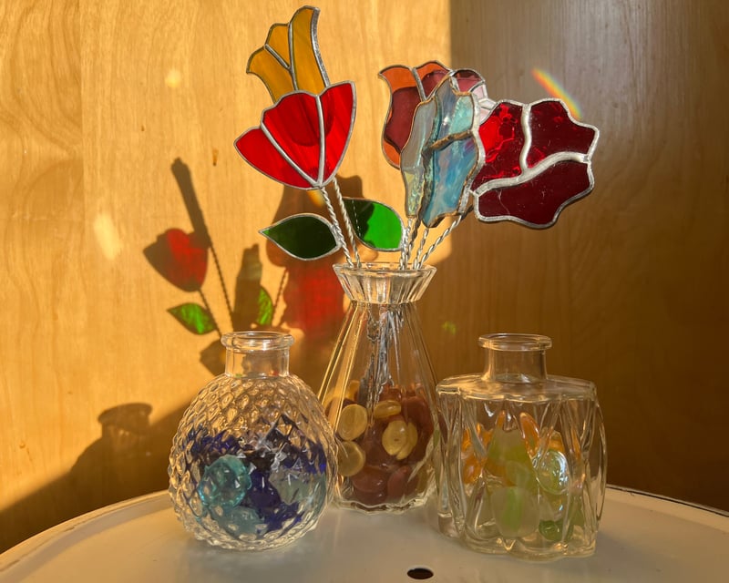 Tiffany-Style Stained Glass Flower Bouquet Class in Denver