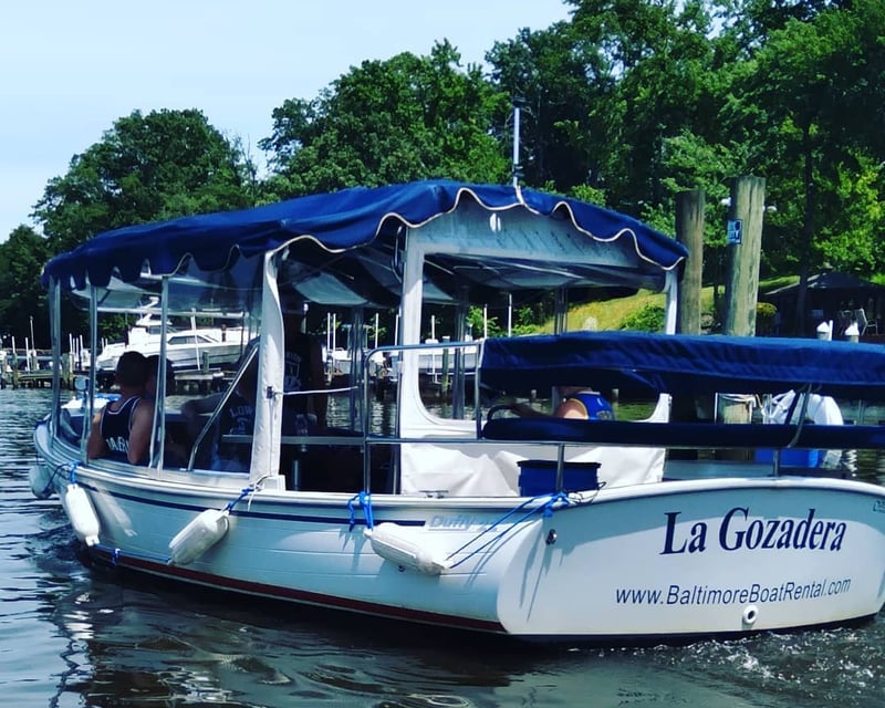 22' Electric Party Boat Rental in Baltimore Inner Harbor