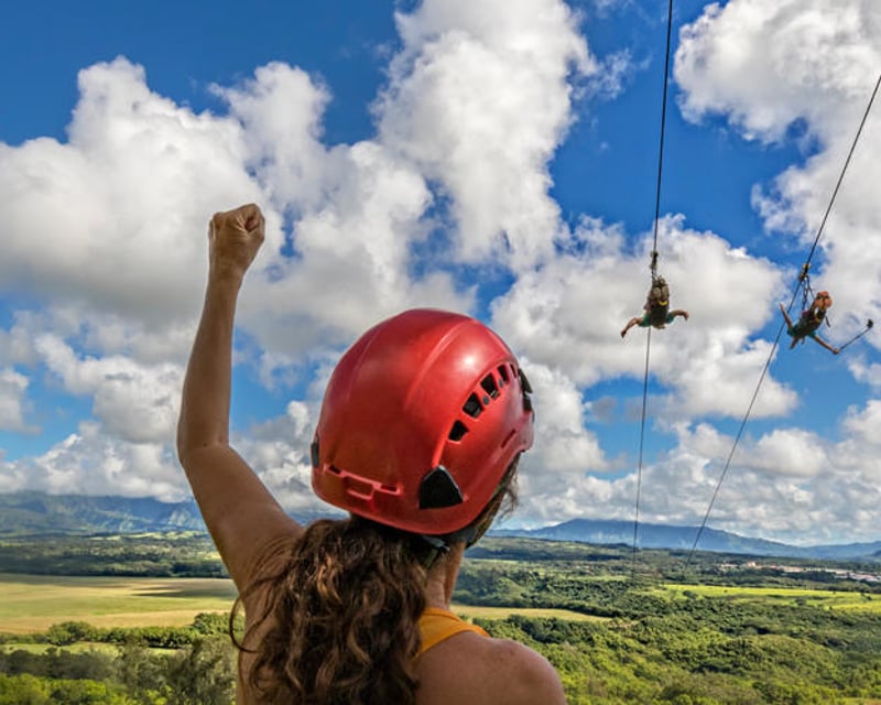 Kipu Ranch Prone Zipline Flight