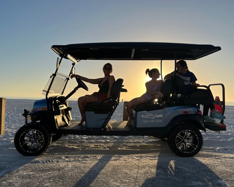 Cruise Siesta Key With a 6-Passenger Golf Cart Rental