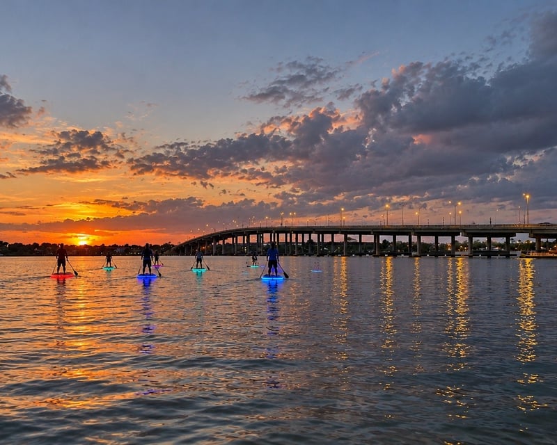 Sunset Glow Paddleboard Tour in Ormond Beach