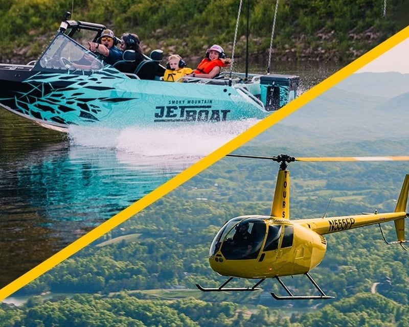 Helicopter & Jet Boat Combo Tour in Sevierville