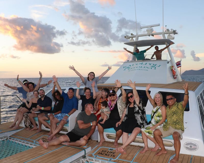 Cruise Oahu on a Private Sunset Dolphin & Snorkel Charter