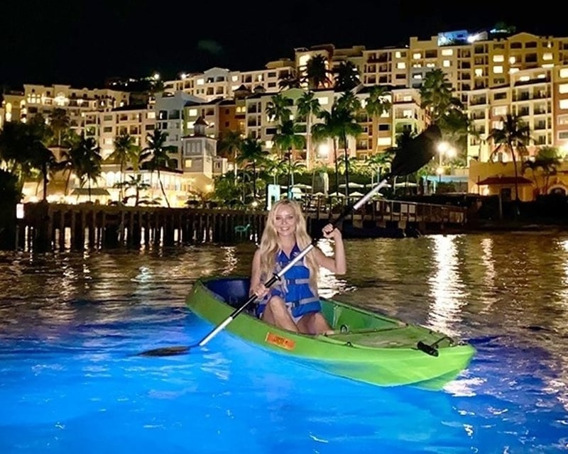 Clear-Bottom LED Night Kayak Tour in St. Thomas