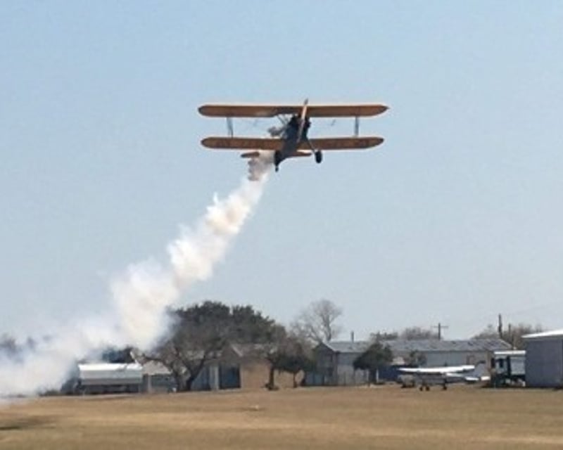 Aerobatic 1943 Stearman Biplane Flight in Port Aransas