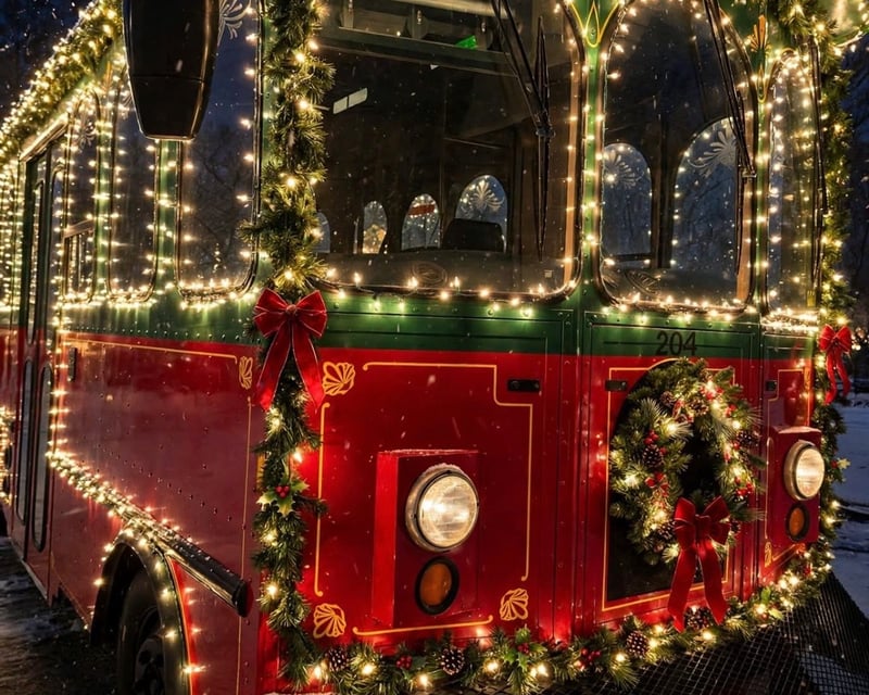 Christmas Lights Trolley Tour in Williamsburg