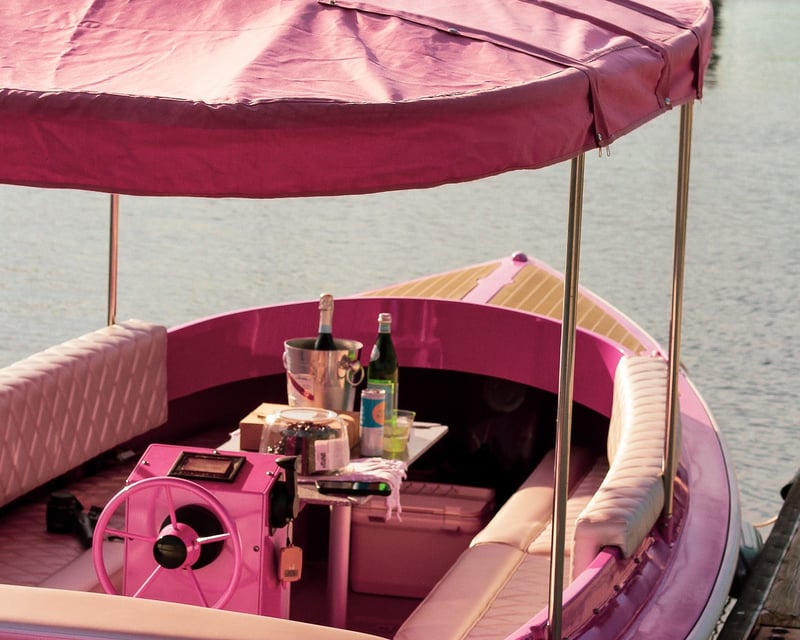 Private Pink Electric Boat Cruise in Downtown Tampa