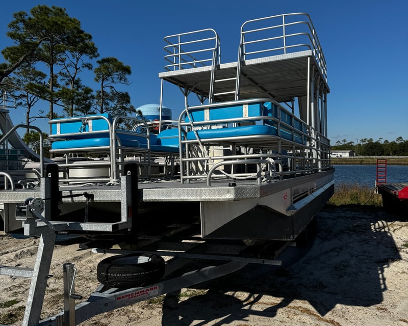 30' Double Slide Pontoon Boat Rental in Orange Beach