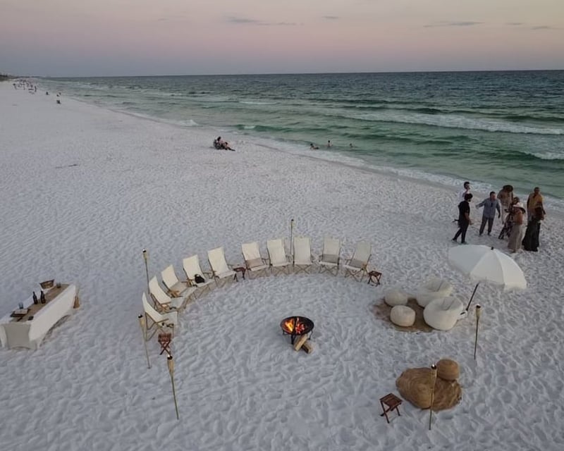 2-Hour Beach Bonfire Setup in Walton County