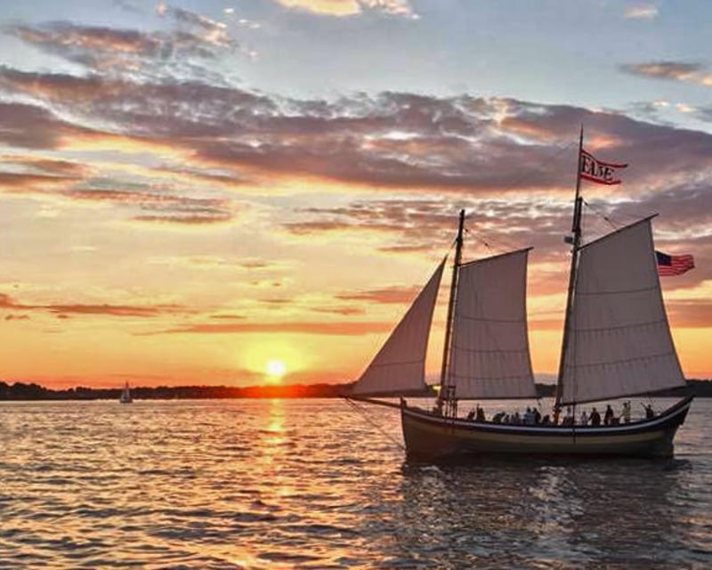 Salem Harbor Sunset Sail on 1812 Schooner
