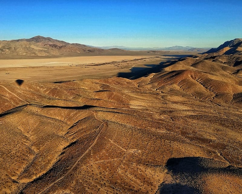Winter Saturday Sunset Hot Air Balloon Flight Near Death Valley