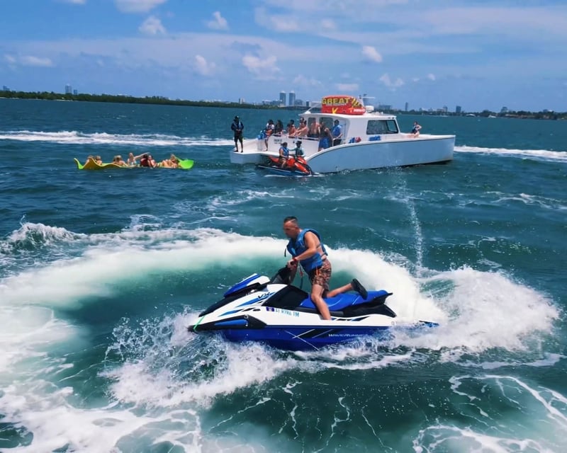 Jet Ski & Party Boat Cruise in Miami with Banana Boat
