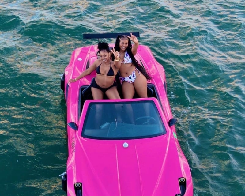 Jet Car Rental Around the Miami Skyline & Bay
