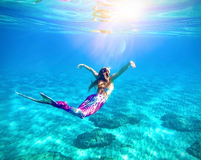 Mermaid Swimming Lesson in Makena Bay