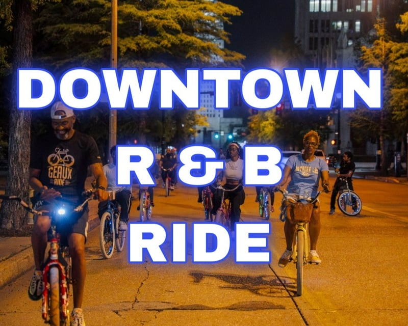 Glow-in-the-Dark R&B Night Bike Tour in Downtown Baton Rouge