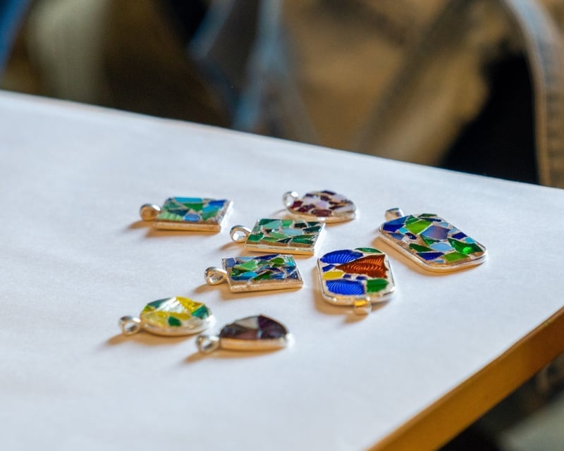 Mosaic Glass Pendant Class for Kids & Adults in Denver