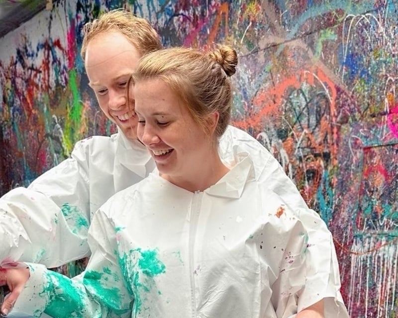 Acrylic Pour Painting Date Night for Couples in Atlanta