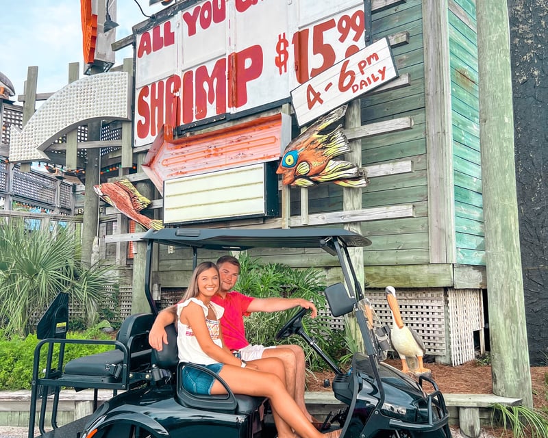 4-Seater Street Legal Golf Cart Rental on Okaloosa Island