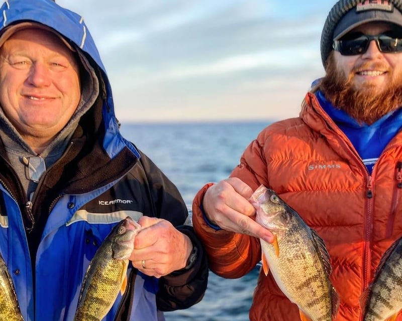 Private Jumbo Perch Fishing Charter in Traverse City