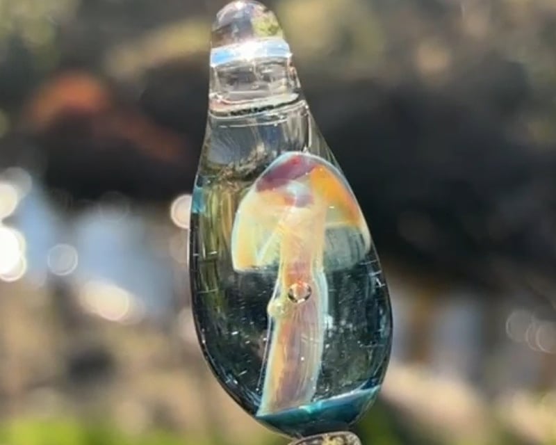 Glass Mushroom Necklace Class in Boone