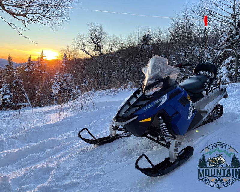 Private Snowmobile Tour in Green Mountain National Forest