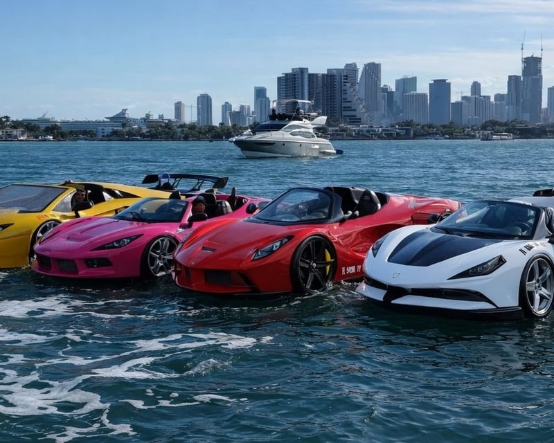 Jet Car Rental in Miami With Bluetooth Sound System