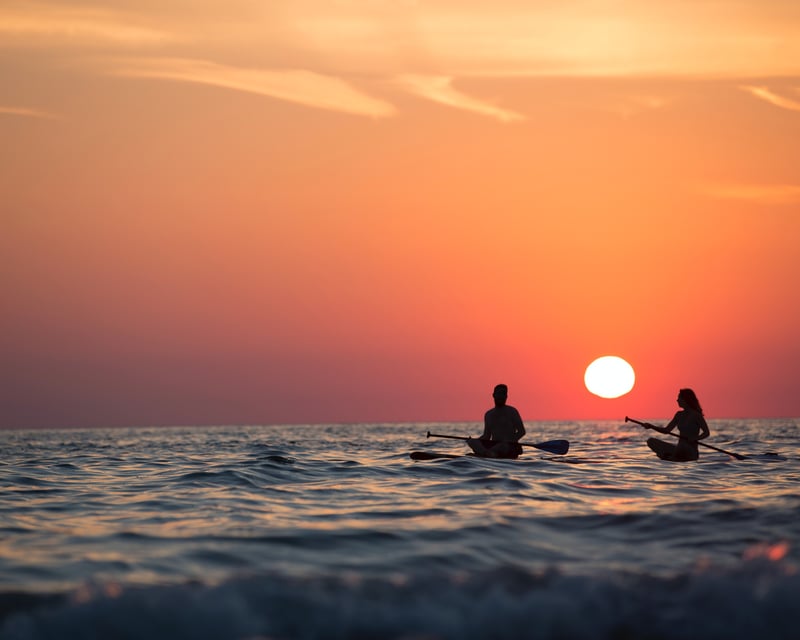 Sunset Stand-Up Paddleboarding in Haleiwa