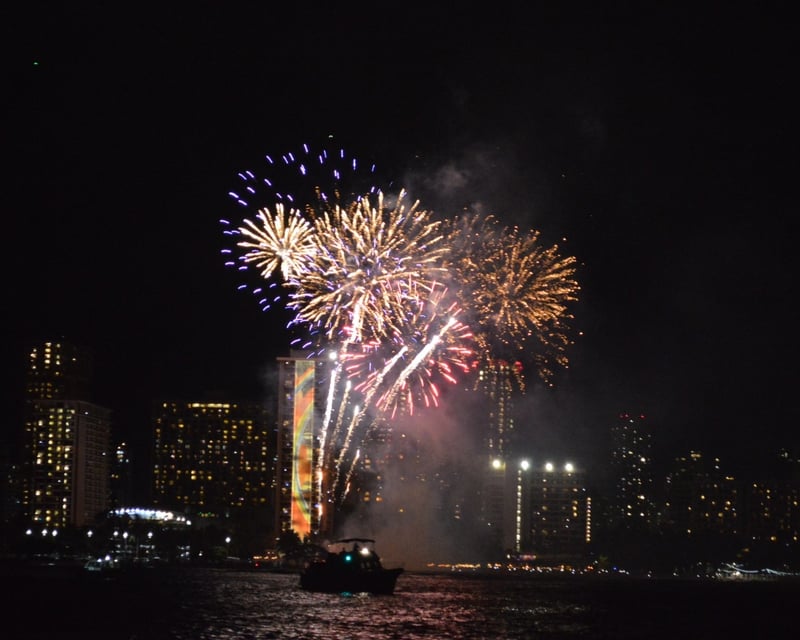 Waikiki Friday Night Fireworks Catamaran Cruise