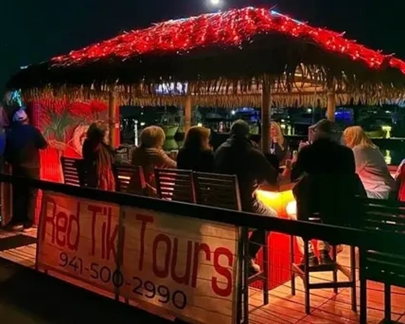 Private Christmas Lights Tiki Boat Tour in Punta Gorda