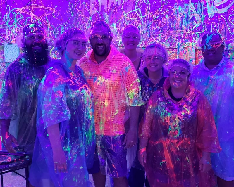 Splatter Art Experience in Edmond With Black Lights