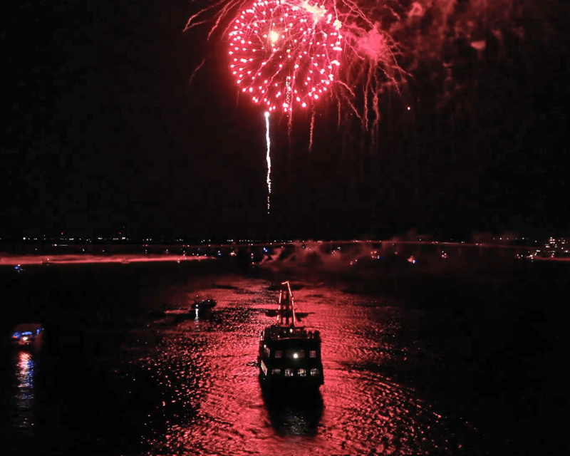 Watch HarborWalk Village Fireworks on a Destin Cruise