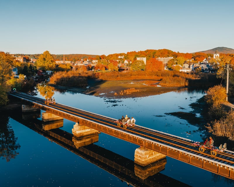 Laconia Rail Bike Tour Along Lake Winnisquam