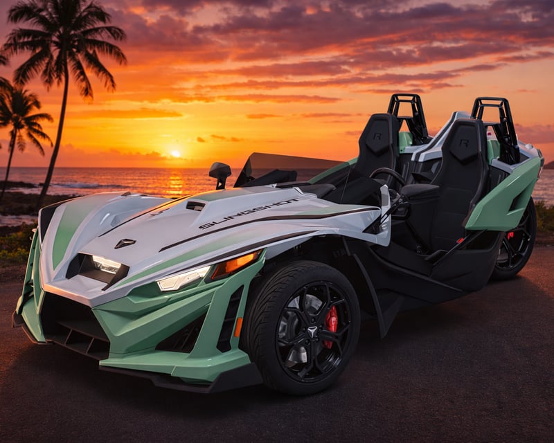 Sunset Slingshot Rental & Coastal Drive in Waikiki