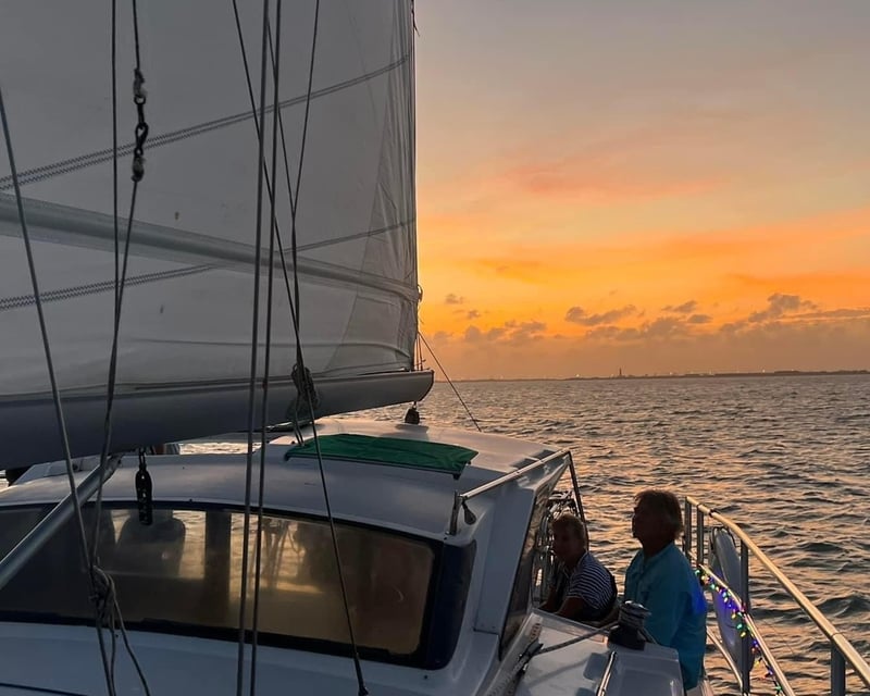 Private Sunset Catamaran Sail in Galveston