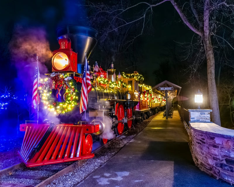 Narrated Christmas Light Train Ride at Stone Gables Estate