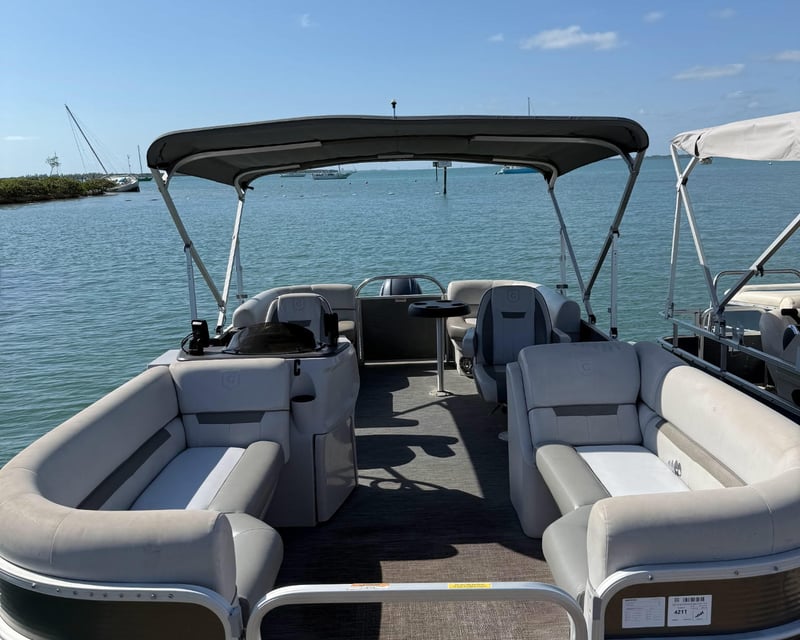 22' Intracoastal Pontoon Boat Rental in Fort Pierce