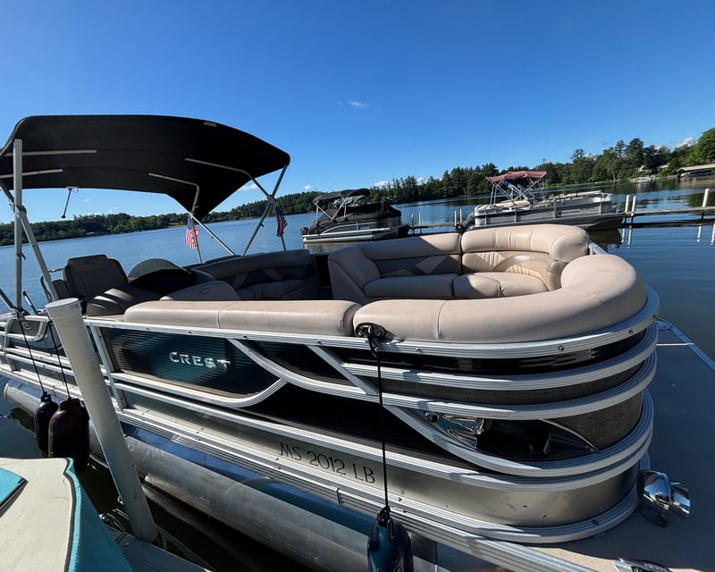 Private Pontoon Boat Swim & Float on Pontoosuc Lake
