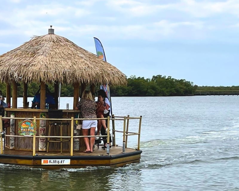 Dog-Friendly Tiki Boat Cruise on Naples Bay