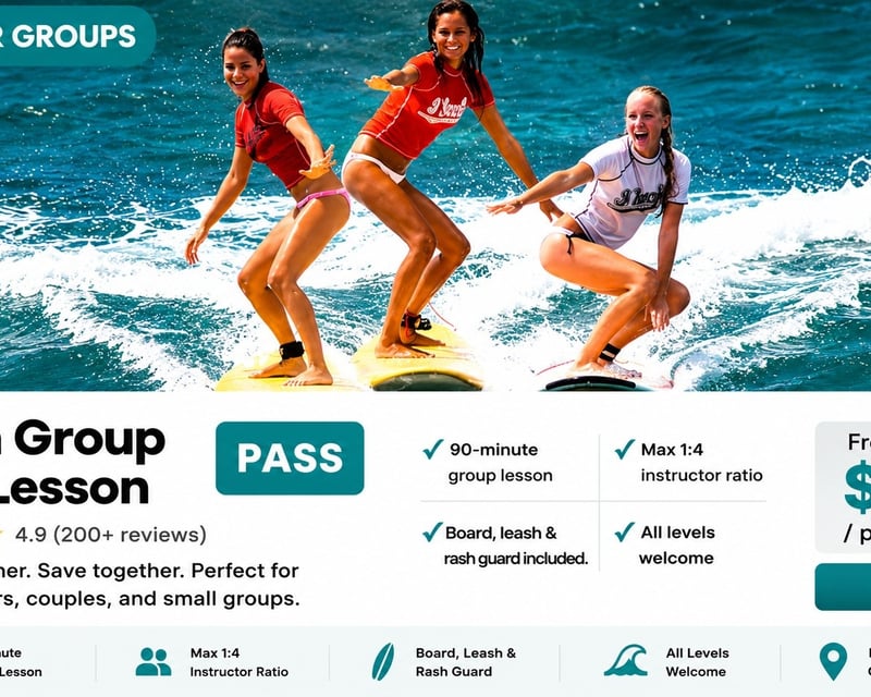 Waikiki Beginner Surf Lesson