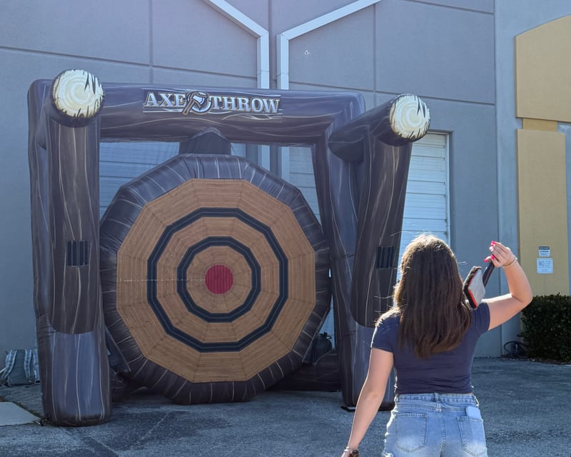 All-Ages Inflatable Axe Throwing Game in Fort Myers