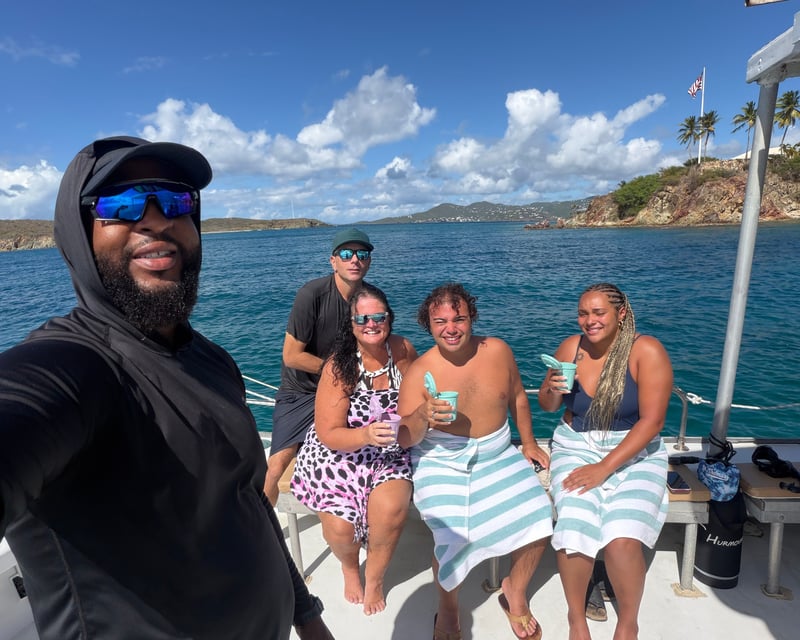 Sea Turtle Snorkel & Floating Pizza Cruise in St. Thomas